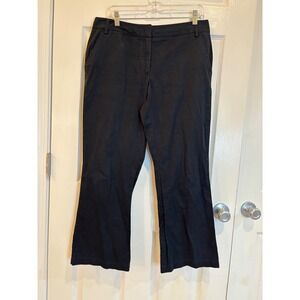 Lands' End Women's Black Cotton Blend Dress Pants Size‎ 10P Career Office